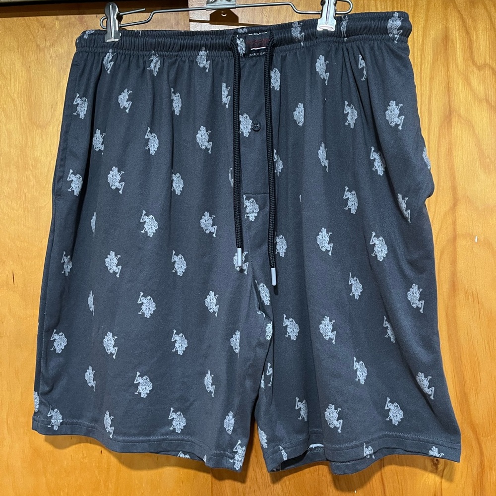 U.S. Polo Assn. Black Patterned Shorts